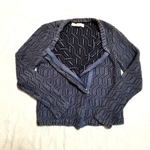 LOFT Motojacket/Sweater in Navy Stitch